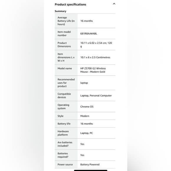 NWT HP Z3700 G2 Wireless Mouse - Picture 5 of 5